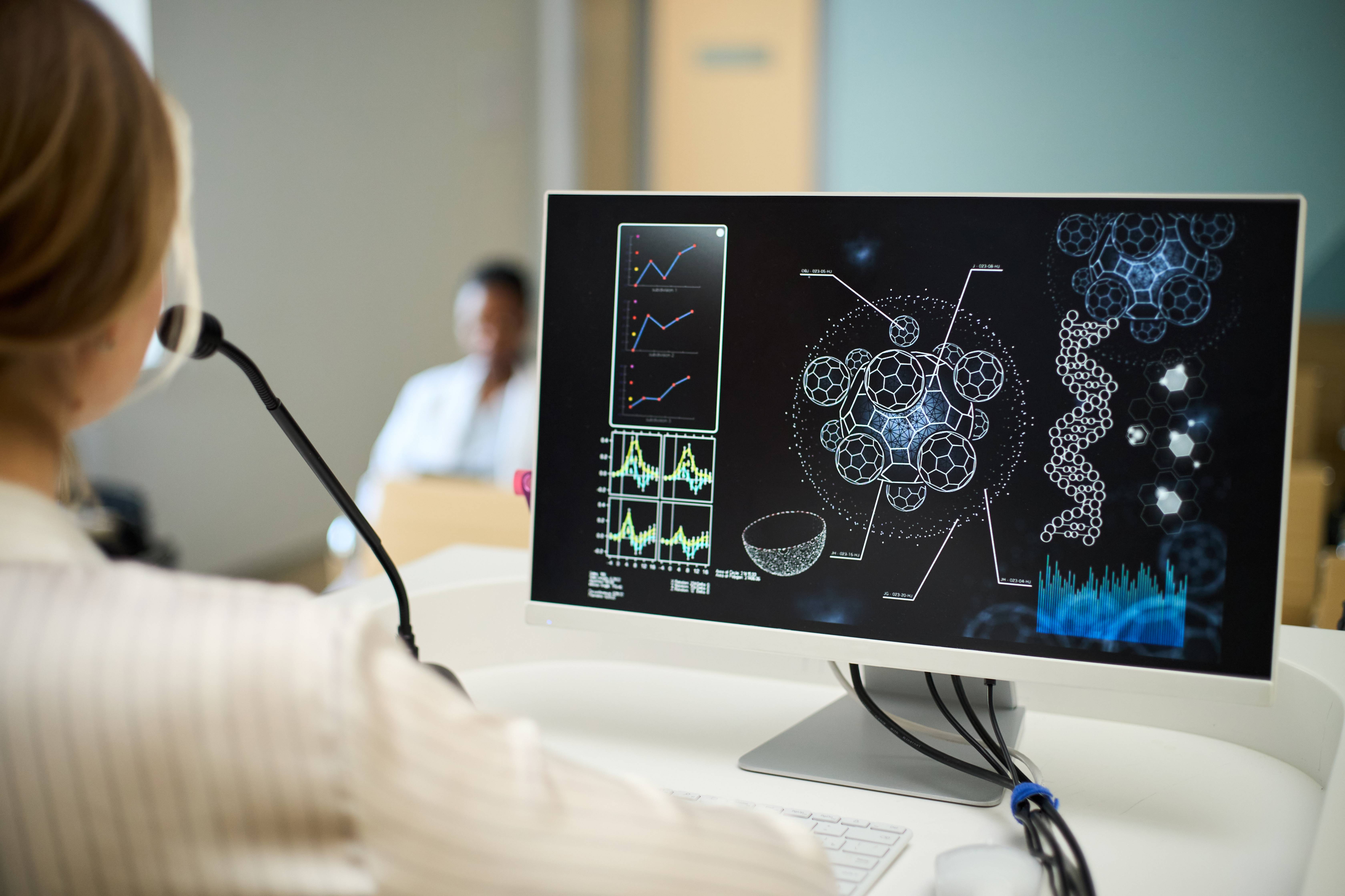 Scientist in a lab researching new cancer treatments