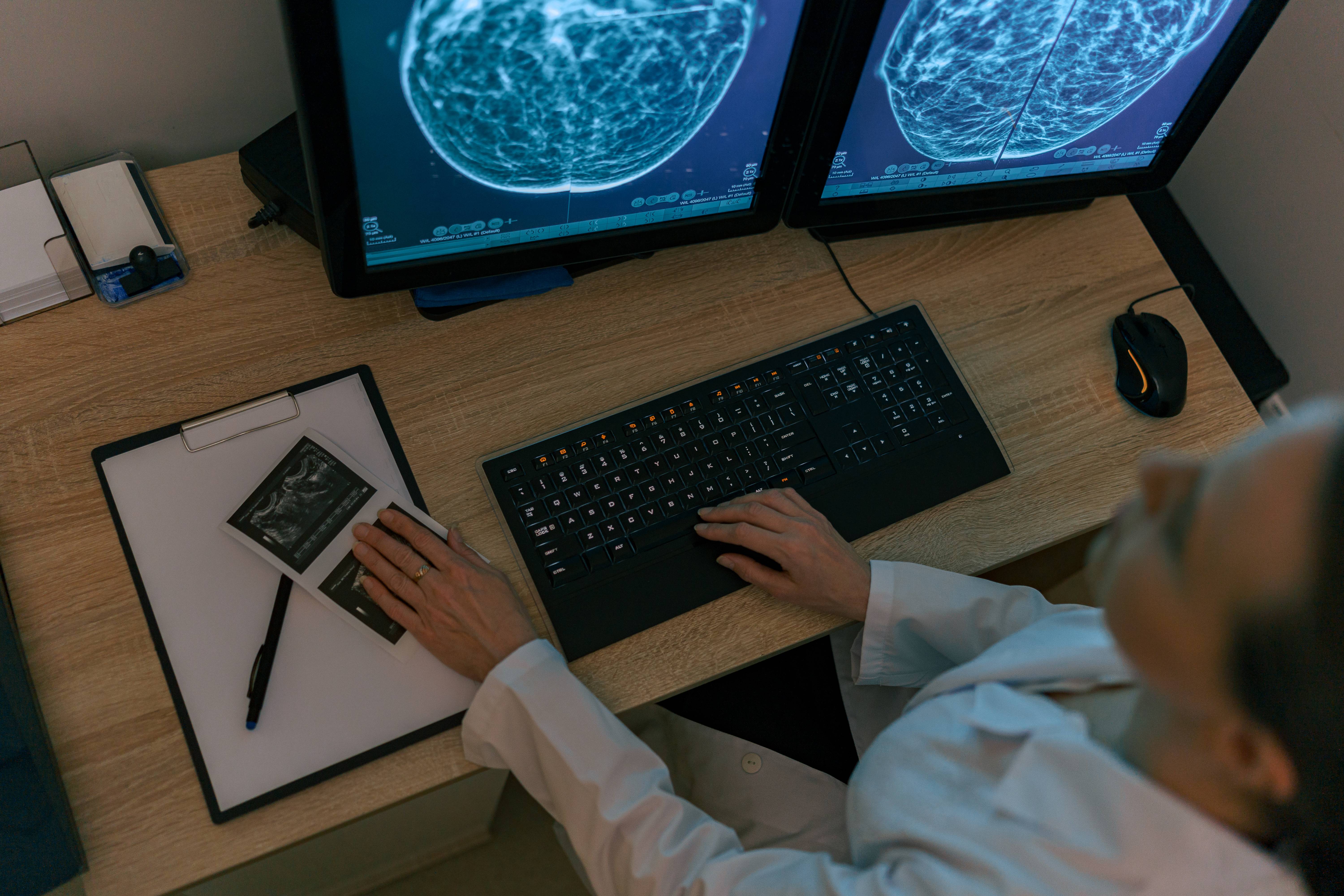 Scientist in a lab researching new cancer treatments