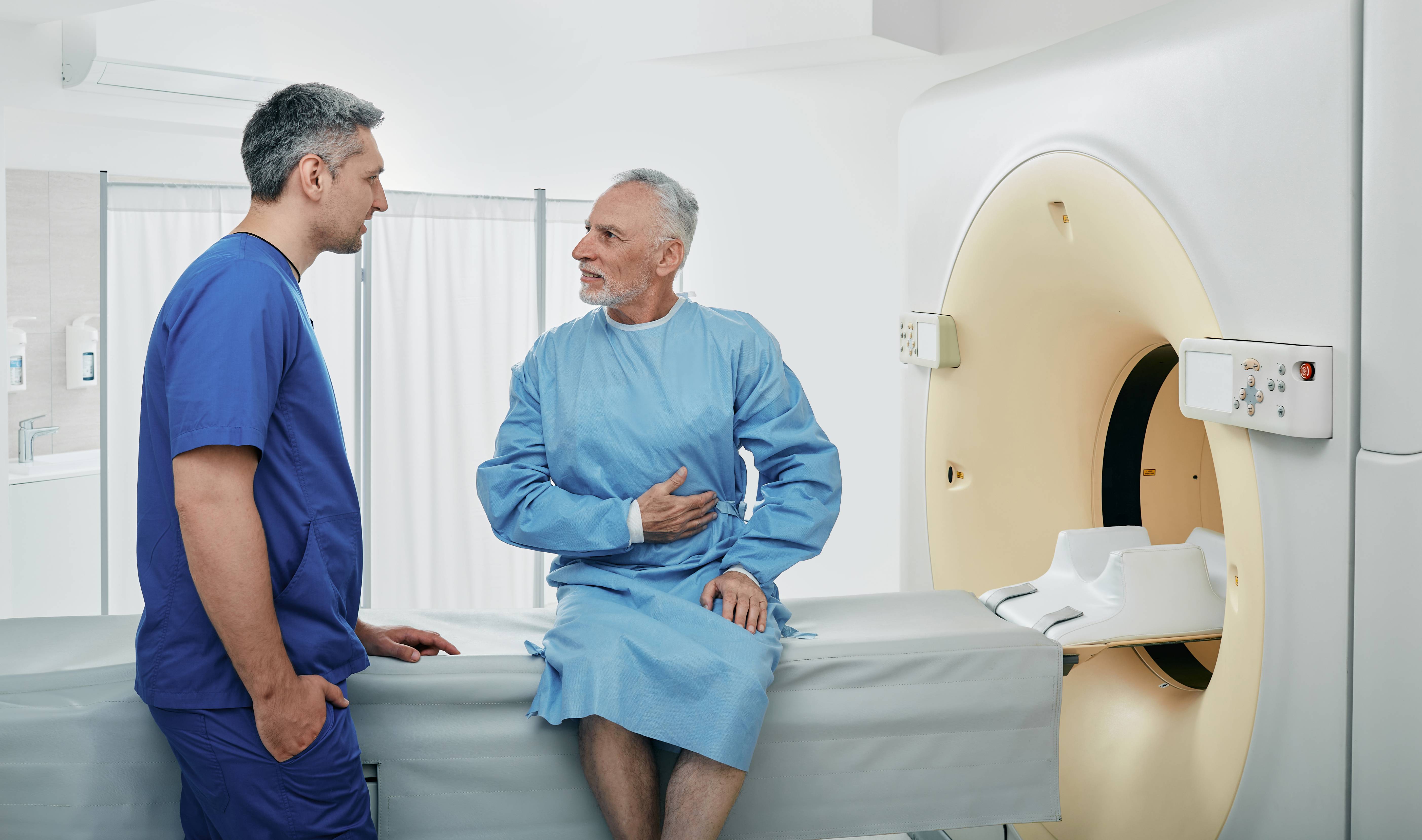 Doctor discussing liver cancer care plan with patient